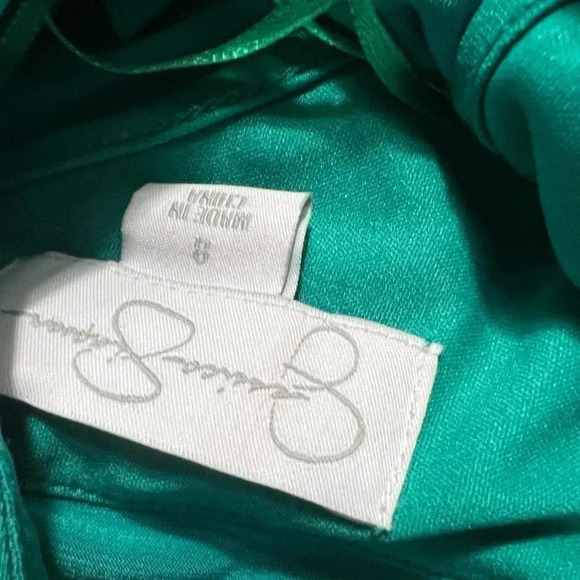 - JESSICA Simpson Dress Y2K blue green split short sleeve date night size small - Picture 7 of 9